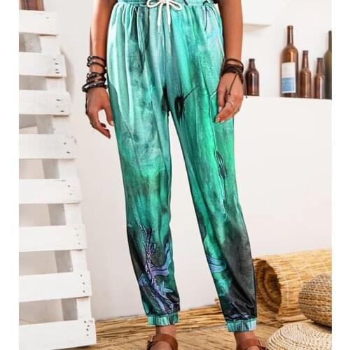 Summer Vintage Sportswear Women Fashion All Match High Waist Wide Leg Pants Streetwear Casual Female Soft Trousers Wholesale