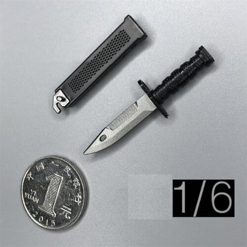 Scale 1/6th Toys Model Dagger Knife With Holster For Doll Soldier Accessories