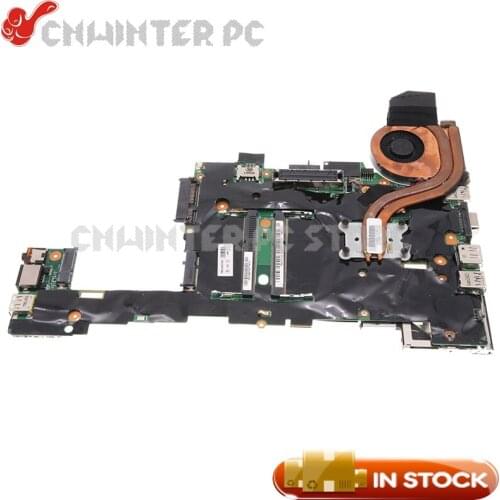 NOKOTION For Lenovo ThinkPad X230T Tablet Laptop Motherboard FRU 04X3744 04Y2040 04W6804 i7-3520M CPU With heatisnk