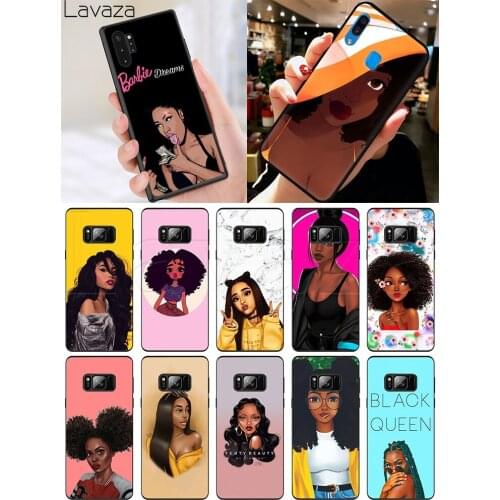 Lavaza Melanin Poppin Black Queen Soft Silicone Case for Samsung A10S A20S A30S A40S A50S A60 A70S M10 M20 M30