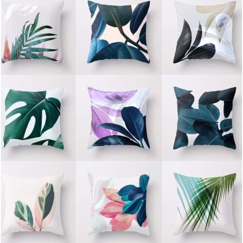 Almohadas Decorativas Tropical Leaf Pillow Decoracion Hogar Moderno Almofada Decorativa Kissen Abdeckung Housse Coussin 40x40 Cm