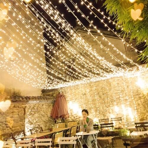50/100/300/500M Christmas Fairy Light Outdoor LED String Twinkle Christmas Garland Light For Wedding Villa Hotel Party Holiday