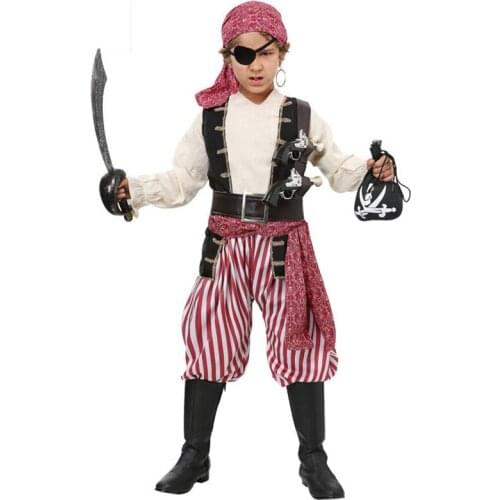 Halloween Christmas Gift Pirate Costumes Girls Boys Party Cosplay Costume for Children Kids Clothes Performance Kindergarten