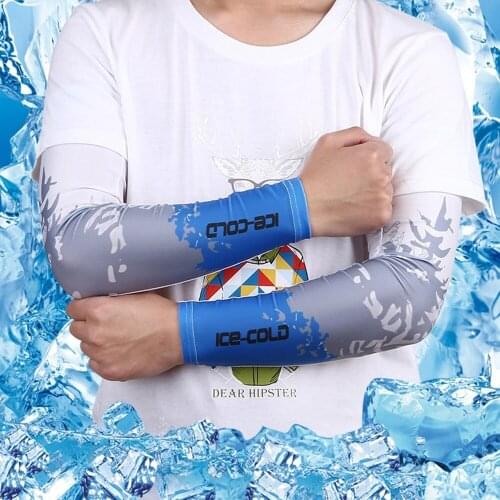 Cycling Arm Warmers Ice Silk Fabric Basketball Running Arm Sleeves Bicycle Sport Sleeves Summer Outdoor Sport Sleeves Quick Dry