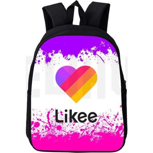 Likee Bag 3D Printed Softback Bookbag Single Zipper 12/16 Inch LIKEE Backpack Women Schoolbag Famous Russia Likee Video App