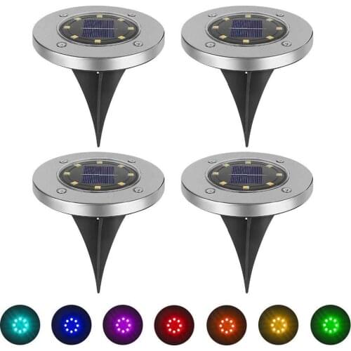 Garden Decoration Solar Ground Lights LED Light Outdoor Solar Disk Lights Waterproof In-Ground Lights Solar Garden Lamp Landscap