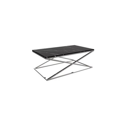 Modern Luisa Alexandrette Black Bright Stainless Medium Coffee table coffe table