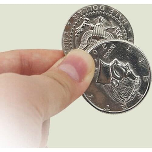 Special Money Magnetic Flipper Coin Butterfly Coi Close Up Tricks (Made Of Half Dollar Copy) Magic Tricks