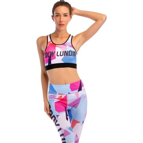 Cody Lundin Digital Print Sport Bra For Women Running Push-Up Vest Female Active Tops