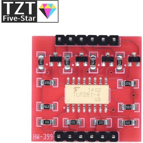 TZT TLP281 4 CH 4-Channel Opto-isolator IC Module For Arduino Expansion Board High And Low Level Optocoupler Isolation 4 Channel
