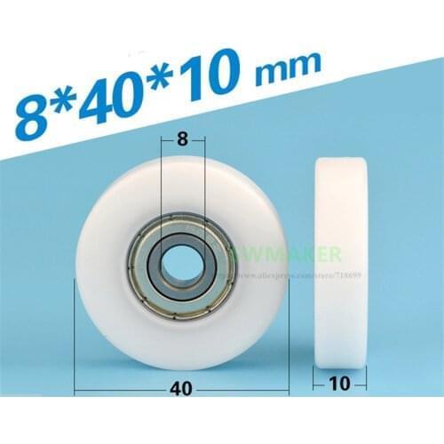 10pcs 8*40*10mm 628 Non-standard Bearing Flat Roller/Guide Wheel/Pulley, Automation Design Accessories