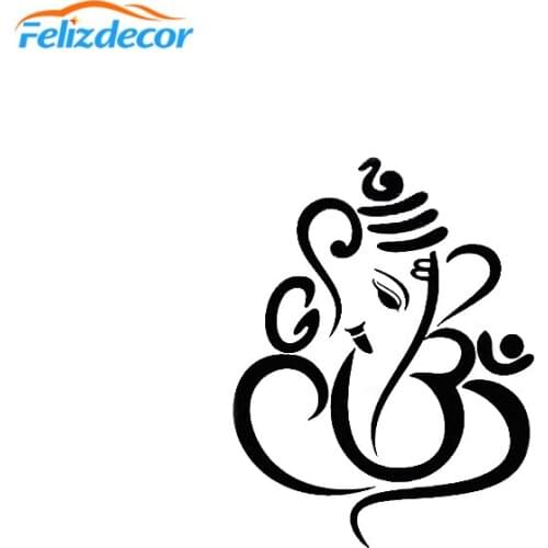 11*14cmElephant Sign Meditation Decal Yoga Boho Style Car Sticker Art Vinyl Enlightenment Zen Car Window Decals New Arrival L738