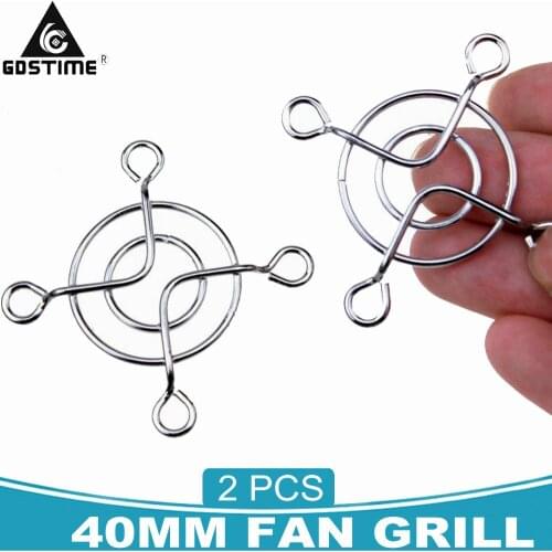 2Pieces LOT Fan Protection Net Grille 4CM 40mm Fan Iron Mesh Computer Case Fan Safety Net