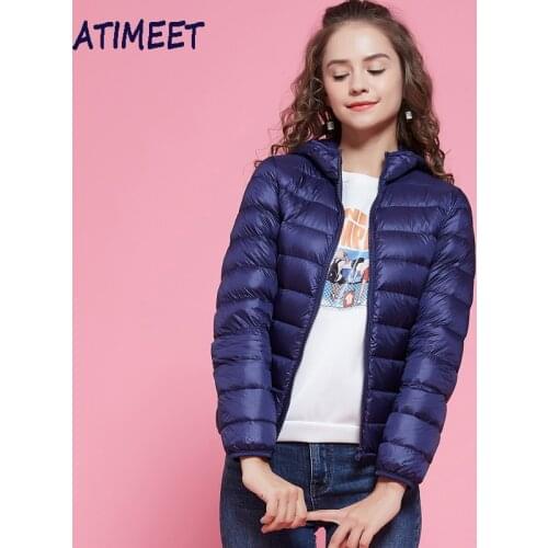 2021New Women Thin Down Jacket White Duck Down Ultralight Jackets Autumn And Winter Warm Coats Female Portable Outwear