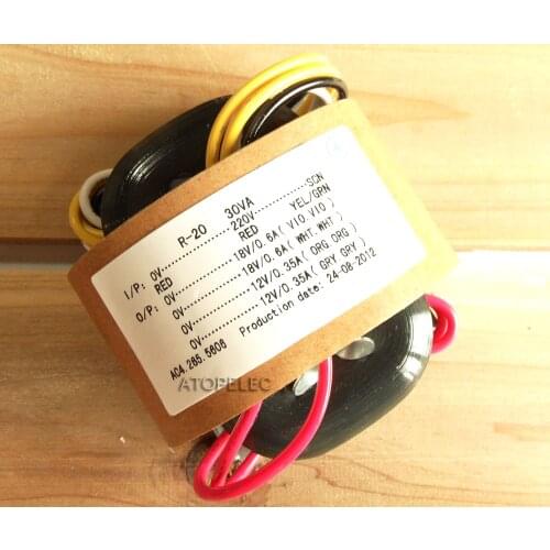 220V 30W R-Core Transformer 18V+18V 12V+12V for Audio Amplifier Preamp AMP DAC R Core