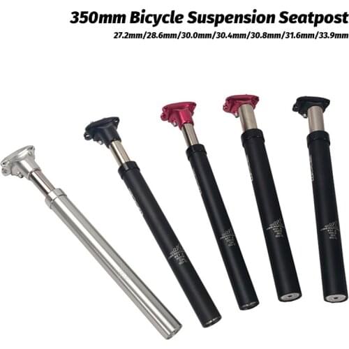 350mm Bicycle Suspension Seatpost Aluminum Shock Absorber Mountain Bike Seatpost 27.2mm-33.9mm MTB Folding Bike Seat Post Alloy