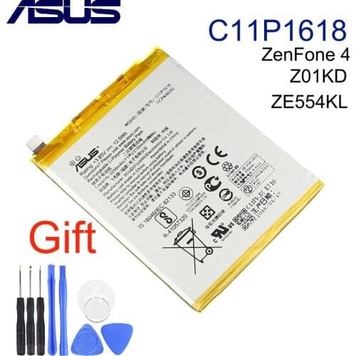 ASUS C11P1618 Original Phone Battery For ASUS Zenfone 4 Z01KD ZE554KL 3250mAh High Capacity