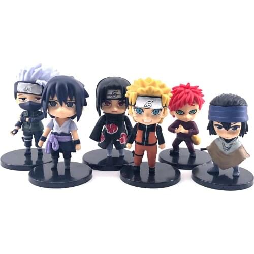 Naruto Anime 1st Generation 6A Model Sasuke Itachi Toy Doll Car Decoration Model Friends Childrens Gifts Collectibles 9-10CM