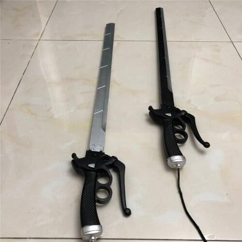 Attack On Titan Weapon / Sword Mikasa Ackermann Anime Cosplay Accessories Sword / Wooden Silver Gun Female