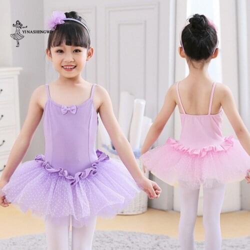 Ballet Camisole Dance Dress Tutu Dress for Girls Kids Children High Quality Short Sleeves Tulle Dance Performance Dress