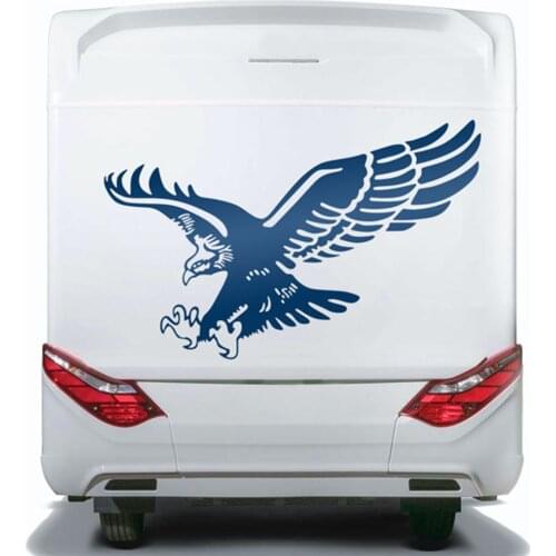 Large Caravan Imperial Eagle Camping Rv SUV 4x4 Offroad Car Decal Sticker Motorhome Travel Explore Jungle Bird Vinyl Decor Kids