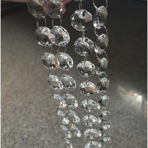 300 Meters FreeShipping Crystal Garland Bead Strand Chains for Wedding Party Event Decoration Glass Bead Chains