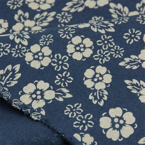 CF841 Japanese Waves Thick Cotton Fabric Chinese Style Blue Fabrics Dress/Table Cloth/Curtain/Clothes DIY Patchwork Material