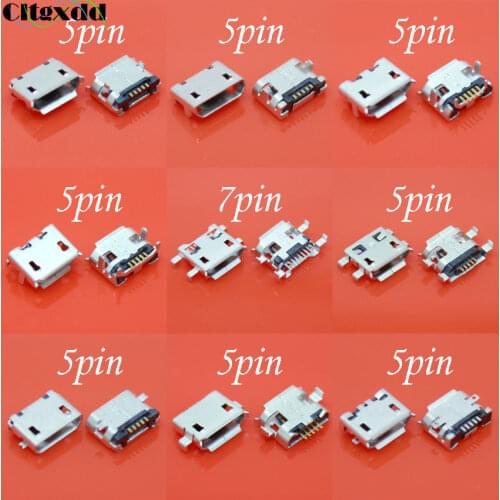 Cltgxdd 9Model 5 pin 7pin Tablet PC Micro USB jack sockect charging port Connector V8 port for Samsung Lenovo Huawei ZTE HTC ect