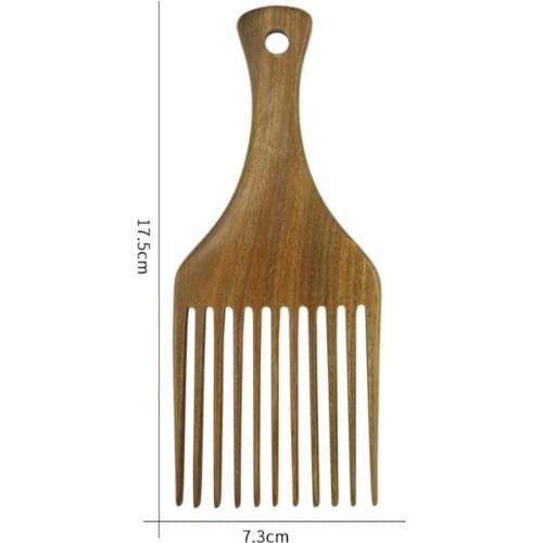Wooden Afro Pick Comb Brush Hairdressing Tool for Hair Pick Sandalwood