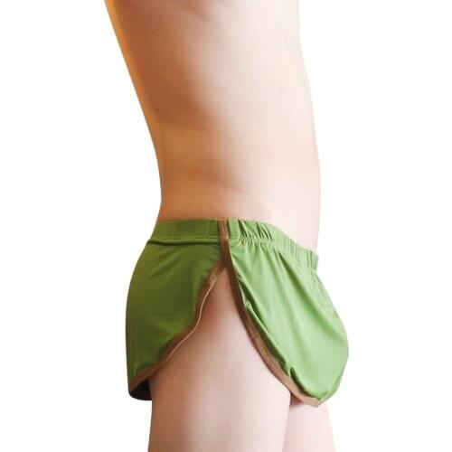 Mens Home Boxershorts Sexy Male Underpants Boxer Shorts With Pennis Pouch Gay Underwear Men Low Rise Pants Household Clothing