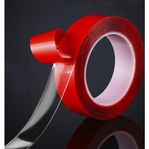 10 12 15mm Double Sided Tape Transparent Acrylic Adhesive Tape Removable Clear Mounting Tape 300cm Strong Home Car Twin Tapes