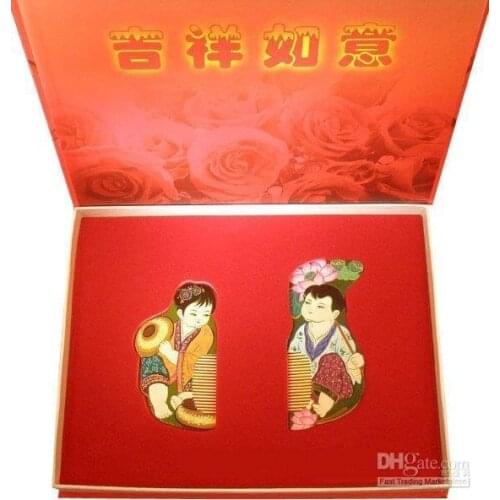 Characteristics gift spun gold wood golden couple wedding gift-j 2019 Guaranteed 100% Chinese