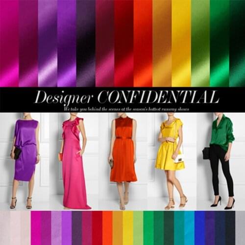 Imported polychrome Satin gloss, similar to silk elastic satin fabric polyester fiber dress dress fabric