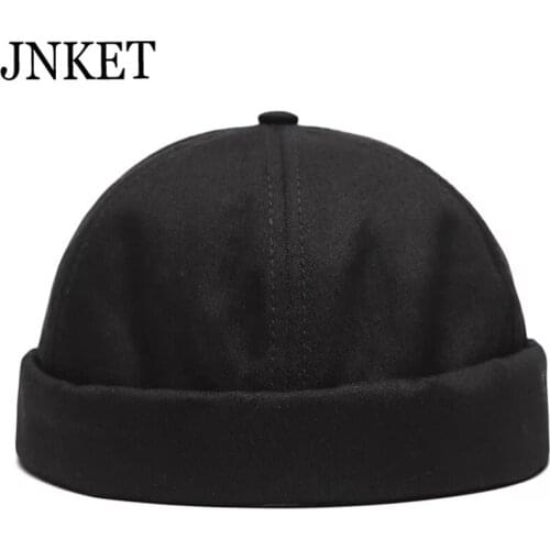 JNKET Men Women‘s Skullcap Sailor Cap Cotton Beanies Hat Retro Brimless Hat Hip Hop Cap Outdoor Sport Cap Casual Pumpkin Hat