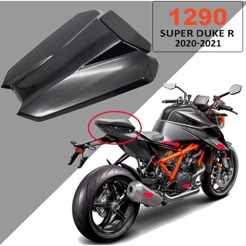 Carbon Black Motorcycle Rear Passenger Pillion Seat Cover Fairing Cowl For 1290 Super Duke R 2020 2021