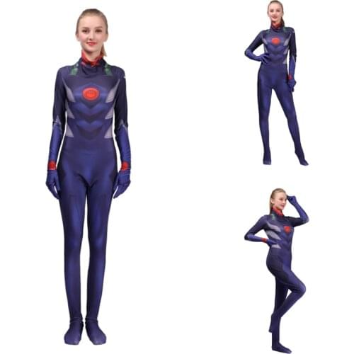 3D printing Nagisa Kaworu Cosplay Costume 3D Printing Spandex Zentai Bodysuit Suit Jumpsuits EVA halloween costumes