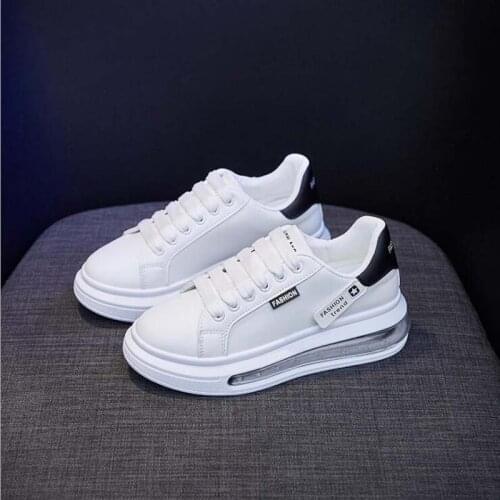 Women Sneakers Leather Shoes Spring Trend Casual Sneakers Female New Fashion Comfort White Vulcanized Platform Shoes