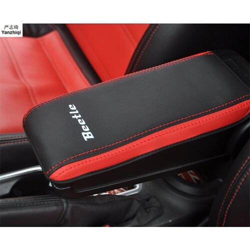 Microfiber Leather 1pcs Central armrest box cover Armrest box holster Car stickers for 2013-2018 Volkswagen VW Beetle
