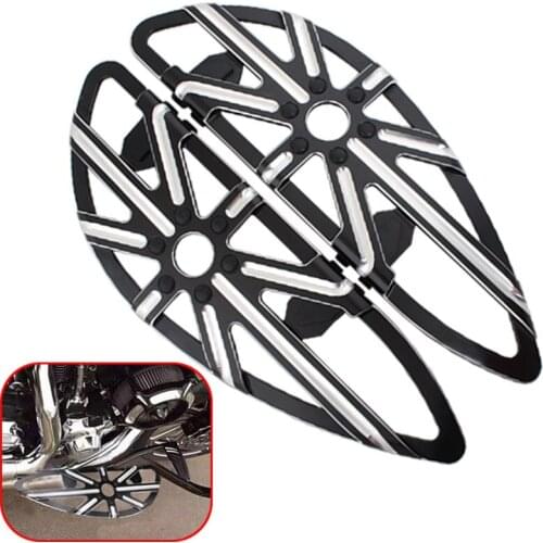 Motorcycle Aluminum Floorboards Foot Pegs Footrest Pedals For Harley Touring FLST/FLSTF/FLSTN 1986-up Softail