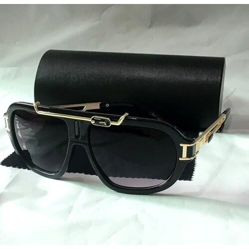 KAPELUS European style anti-sunlight glasses large size woman sunglasses square man sunglasses B8018 Contains leather box