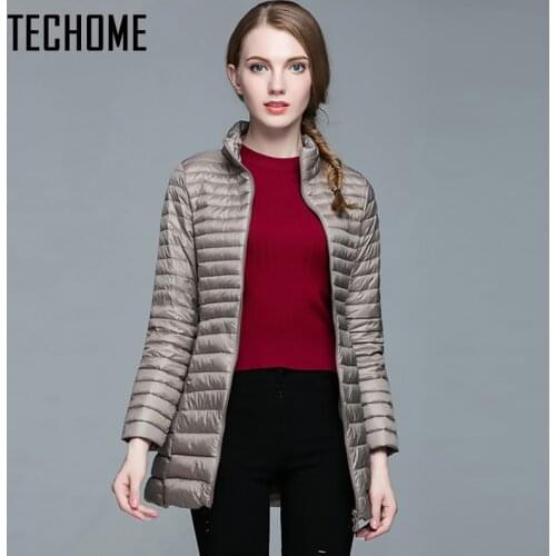 New Fashion Winter Women Down Jacket 90% Down Coat Female Ultra-light Long Parkas Elegant Outwear Warm Ladies Outerwear casaco