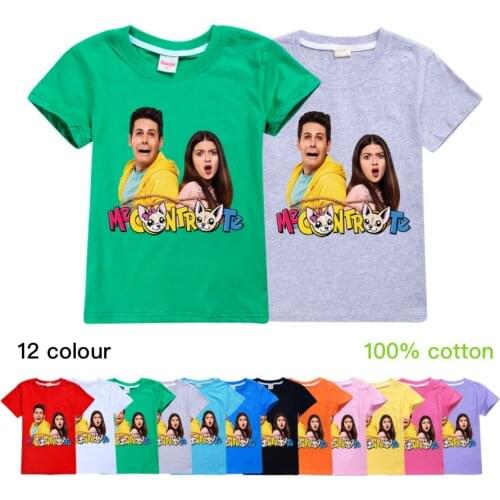 New 2020 Fashion Me Contro Te Pure Cotton Summer Wear Casual Tops Boys and Girls CHILDRENS Short-sleeved T-shirt Kids Clothes