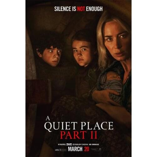 L0091 A Quiet Place 2 Movie Silk Fabric Poster Art Decor Indoor Painting Gift