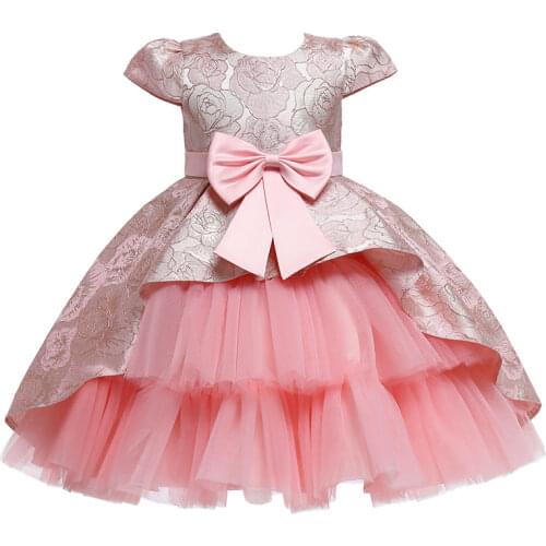 Flower Girls dress for Girls clothes Kids Clothing Satin Elegent Lace cutout Shoulderless Girls Dresses for Party Custumes