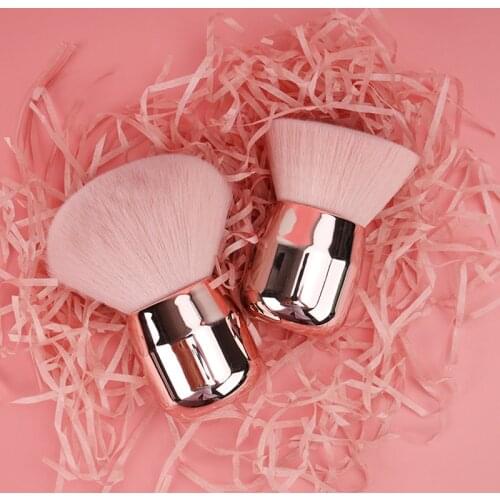 Professional Blush Powder Makeup Brush Mushroom Shape Single Portable Foundation Brush Rose Gold Pincel Beauty Brush Tools