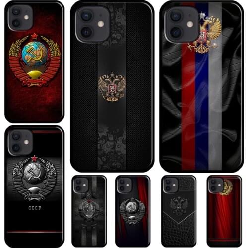 Russia Russian Flags Emblem Phone Case cover for iPhone 12 11 pro max X XS Max 7 8 6 Plus 12 mini XR 5S SE 2020 Coque