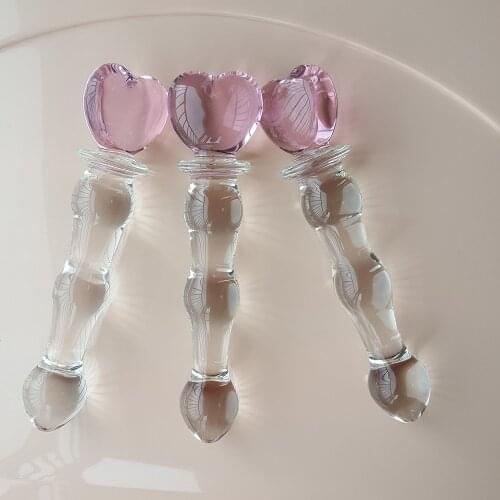 High-Grade Solid Glass Dildo 3 Balls Beads Transparent Penis Female Vagina Masturbation Dick Anal Massager Sex Toys for Women