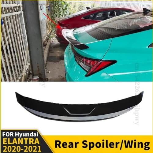 Roof Rear Spoiler Wing Trunk Spoiler Sport Boot Lip Tail Air Deflector Trim High Quality Body Kit For Hyundai Elantra 2020 2021