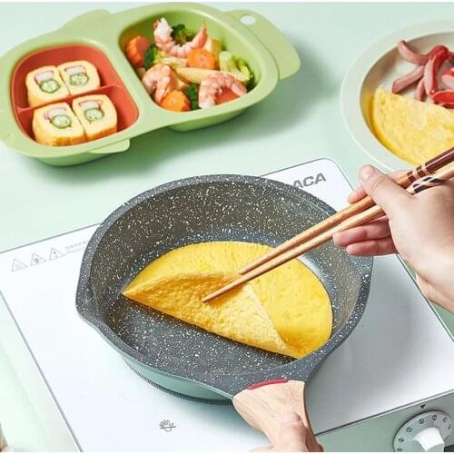 Green Frying Skillet Pot Pizza Omelet Pan Egg Steak Milk Non Stick Cooking Pots Korean Japanese Kitchen Cookware Breakfast Maker