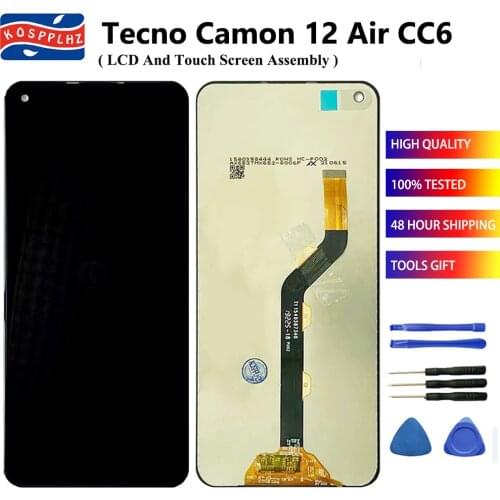 6.55" For Tecno Camon 12 Air CC6 LCD Display + Touch Screen Digitizer Assembly Replacement For Camon12 Air 12Air CC6 LCD Screen